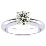1.10 Carat Diamond Round Engagement Rings In Platinum Image-1
