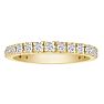 2/3ct Diamond Almost Eternity Band in 14k Yellow Gold. Finely Crafted Micropave Wedding Band. Image-1
