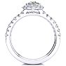 1 1/2 Carat Pave Halo Diamond Bridal Set in Platinum Image-2