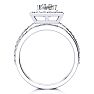1 1/2 Carat Princess Cut Floating Pave Halo Diamond Bridal Set in Platinum
 Image-2