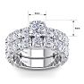 6 Carat Round Shape Diamond Bridal Set In Platinum Image-5