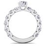 3 1/2 Carat Round Shape Diamond Engagement Ring In Platinum. Incredible, Large Engagement Ring, Eternity Style! Image-3