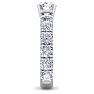 3 1/2 Carat Round Shape Diamond Engagement Ring In Platinum. Incredible, Large Engagement Ring, Eternity Style! Image-4