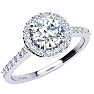 1 Carat Round Halo Diamond Engagement Ring in Platinum.  Incredible Platinum Engagement Ring At A Fabulous Price!
 Image-2