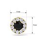 2 1/2 Carat Black Diamond Halo Stud Earrings In 14 Karat Yellow Gold Image-5