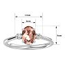 1-1/4 Carat Oval Shape Morganite and Two Diamond Ring In 14 Karat White Gold Image-5