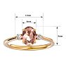 1-1/4 Carat Oval Shape Morganite and Two Diamond Ring In 14 Karat Yellow Gold Image-5