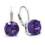 5 Carat Amethyst Drop Earrings in Sterling Silver
 Image-1