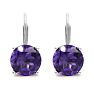 5 Carat Amethyst Drop Earrings in Sterling Silver
 Image-2