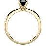 1 Carat Black Diamond Solitaire Engagement Ring In 14 Karat Yellow Gold Image-3