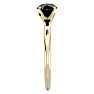 1 Carat Black Diamond Solitaire Engagement Ring In 14 Karat Yellow Gold Image-4