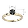 1 Carat Black Diamond Solitaire Engagement Ring In 14 Karat Yellow Gold Image-5