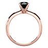 1 Carat Black Diamond Solitaire Engagement Ring In 14 Karat Rose Gold Image-3