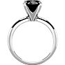 2 Carat Black Diamond Solitaire Engagement Ring In 14 Karat White Gold Image-3