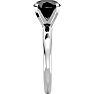 2 Carat Black Diamond Solitaire Engagement Ring In 14 Karat White Gold Image-4