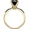 2 Carat Black Diamond Solitaire Engagement Ring In 14 Karat Yellow Gold Image-3