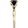 2 Carat Black Diamond Solitaire Engagement Ring In 14 Karat Yellow Gold Image-4
