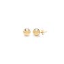 24K Yellow Gold Vermeil Polish Finished 3mm Ball Stud Earrings With Friction Backs   Image-1