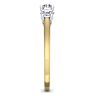 1 Carat Three Diamond Ring In 14 Karat Yellow Gold Image-4