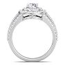 1 1/2 Carat Double Halo Diamond Engagement Ring In 14 Karat White Gold Image-3