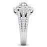 1 1/2 Carat Double Halo Diamond Engagement Ring In 14 Karat White Gold Image-4