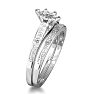 0.08 Carat Diamond Bridal Set In Sterling Silver Image-3