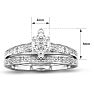 0.08 Carat Diamond Bridal Set In Sterling Silver Image-5