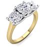 Incredible 2.15 Carat Three Colorless Diamond Ring in 14K Yellow Gold.  Spectacular Deal! Image-2