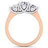 Incredible 2.15 Carat Three Colorless Diamond Ring in 14K Rose Gold.  Spectacular Deal! Image-3