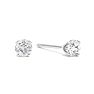 10 Point Diamond Stud Earrings In Sterling Silver. So Cute And Fiery Image-1