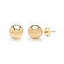 24K Yellow Gold Vermeil Polish Finished 6mm Ball Stud Earrings With Friction Backs   Image-1