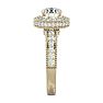 Moissanite Engagement Ring; 2 1/2 Carat Moissanite Halo Engagement Ring In 14 Karat Yellow Gold Image-4