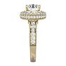 Moissanite Engagement Ring; 2 3/4 Carat Moissanite Halo Engagement Ring In 14 Karat Yellow Gold Image-4