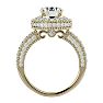 2 3/4 Carat Halo Diamond Engagement Ring In 14 Karat Yellow Gold Image-3