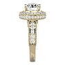 3 1/2 Carat Halo Diamond Engagement Ring In 14 Karat Yellow Gold Image-4