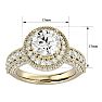 3 1/2 Carat Halo Diamond Engagement Ring In 14 Karat Yellow Gold Image-5