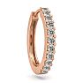 1/10 Carat Diamond Single Mens Hoop Earring In 14 Karat Rose Gold Image-4