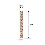 1/10 Carat Diamond Single Mens Hoop Earring In 14 Karat Rose Gold Image-5