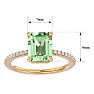 2 1/5 Carat Green Amethyst and Diamond Ring In 14 Karat Yellow Gold Image-5