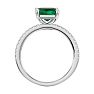 2 1/3 Carat Emerald and Diamond Ring In 14 Karat White Gold Image-3