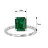2 1/3 Carat Emerald and Diamond Ring In 14 Karat White Gold Image-5