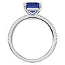 2 1/2 Carat Tanzanite and Diamond Ring In 14 Karat White Gold Image-3