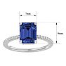 2 1/2 Carat Tanzanite and Diamond Ring In 14 Karat White Gold Image-5