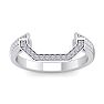 1/5 Carat Matching Diamond Wedding band In 14 Karat White Gold Image-2