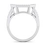 1/5 Carat Matching Diamond Wedding band In 14 Karat White Gold Image-4