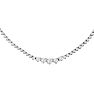 Graduated 5 Carat Diamond Tennis Necklace In 14 Karat White Gold, 17 Inches Image-1