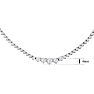 Graduated 5 Carat Diamond Tennis Necklace In 14 Karat White Gold, 17 Inches Image-4