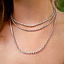 Graduated 5 Carat Diamond Tennis Necklace In 14 Karat White Gold, 17 Inches Image-6