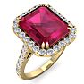 9 Carat Ruby and Diamond Ring In 14 Karat Yellow Gold Image-2