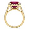 9 Carat Ruby and Diamond Ring In 14 Karat Yellow Gold Image-3